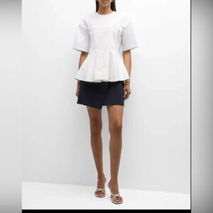 Adeam Hari wrap skirt midnight blue